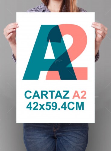 CARTAZ A2 / COUCHE 210g / 4X4 CORES